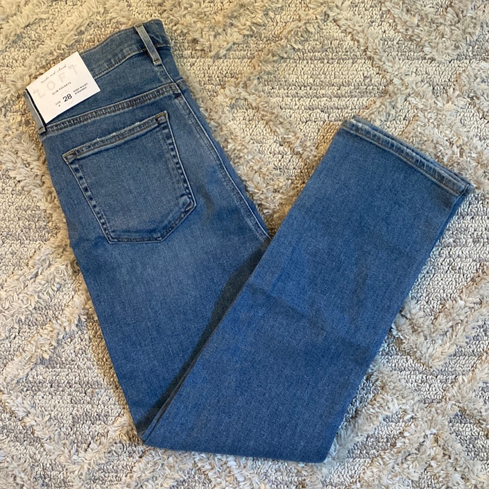 LOFT high waist straight jeans - size 28/6